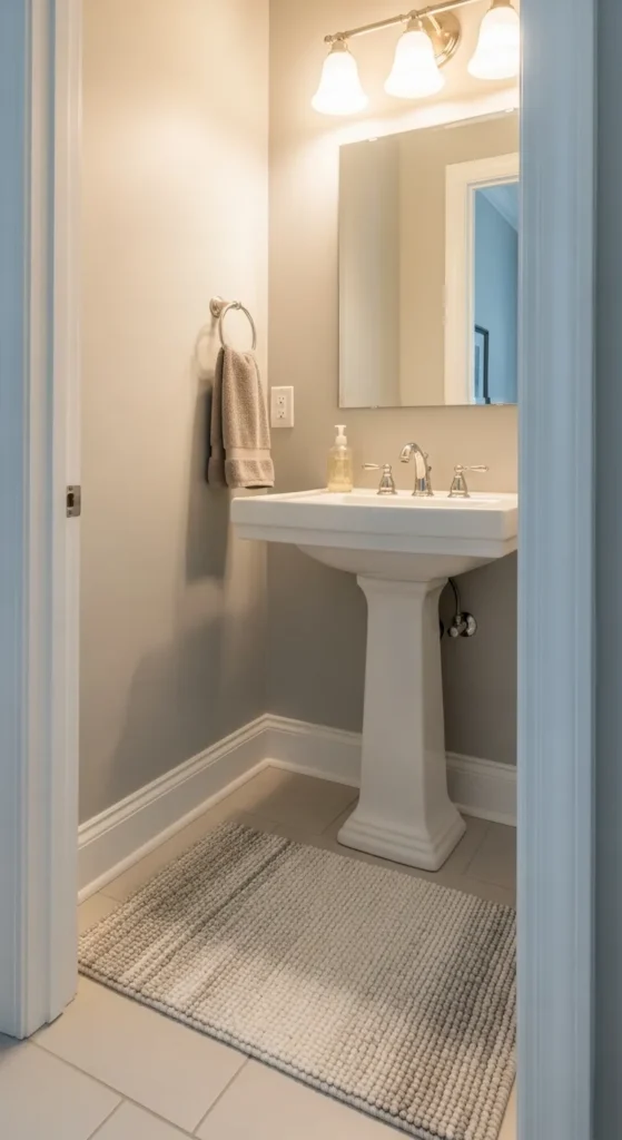 Add a Small Rug or Mat
