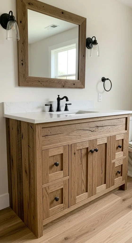 Reclaimed Oak Bathroom Vanity