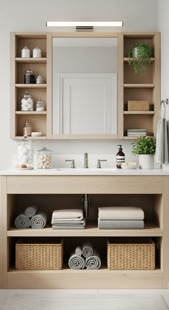42 Inch Vanity with Open Shelving
