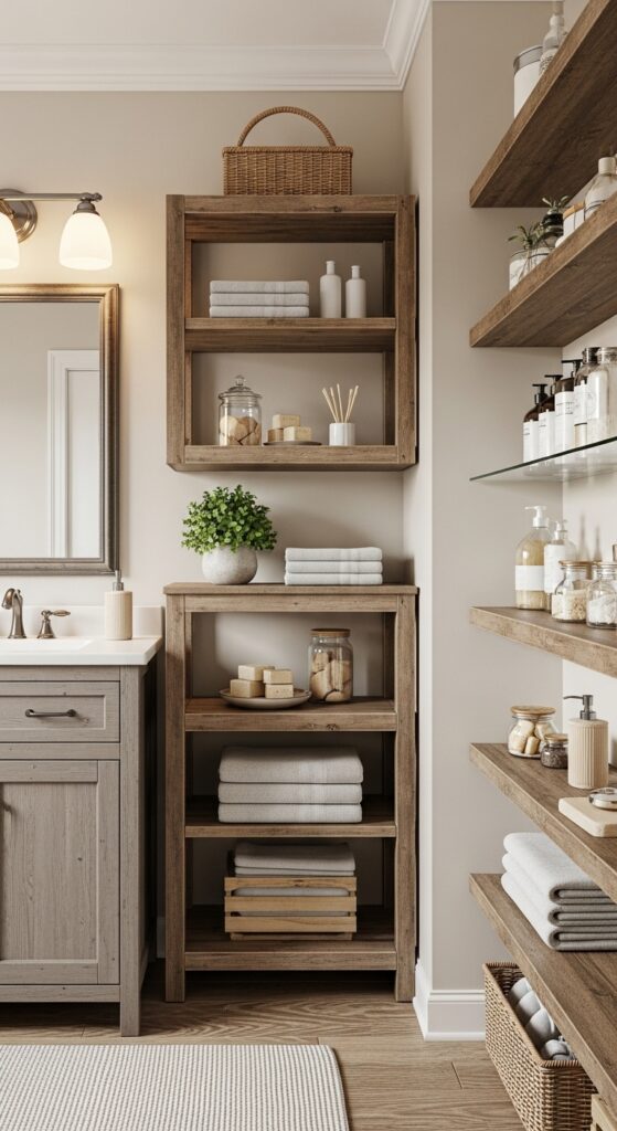 7. Use Open Shelving for Storage and Decor