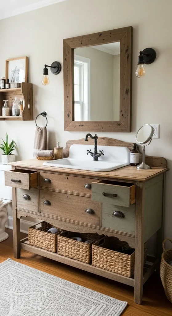 Add Repurposed Antique Vanities