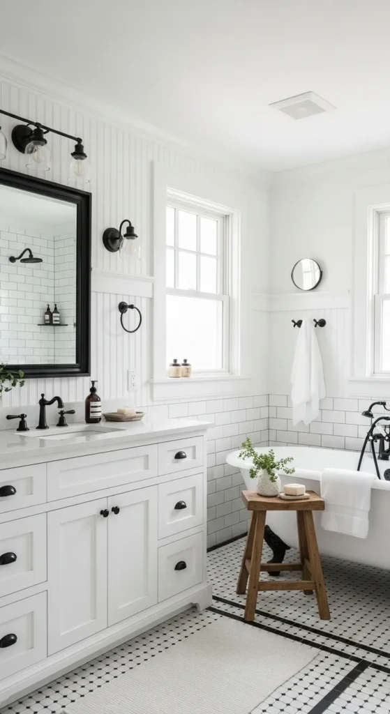 Select a Black & White Palette for Bold Farmhouse Simplicity