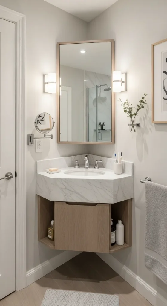 Small Corner Vanity