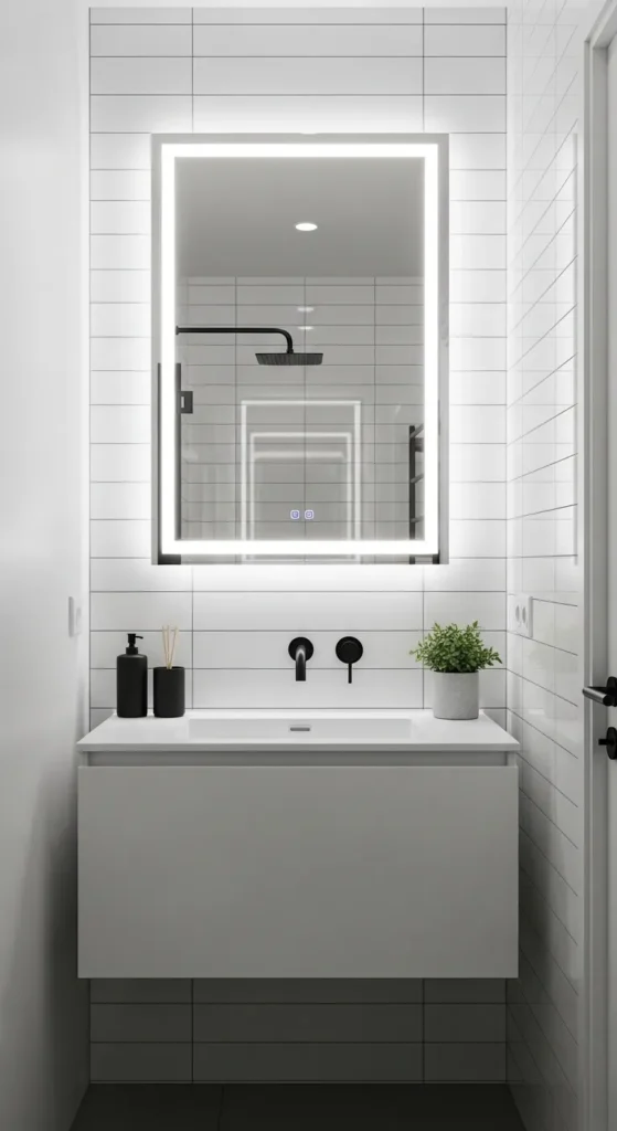 Use Backlit Mirrors