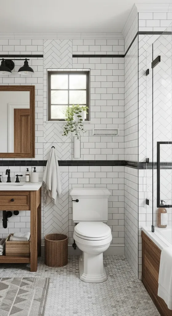 Use Subway Tile with Dark Grout