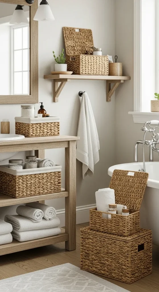 Use Wicker Baskets for Storage