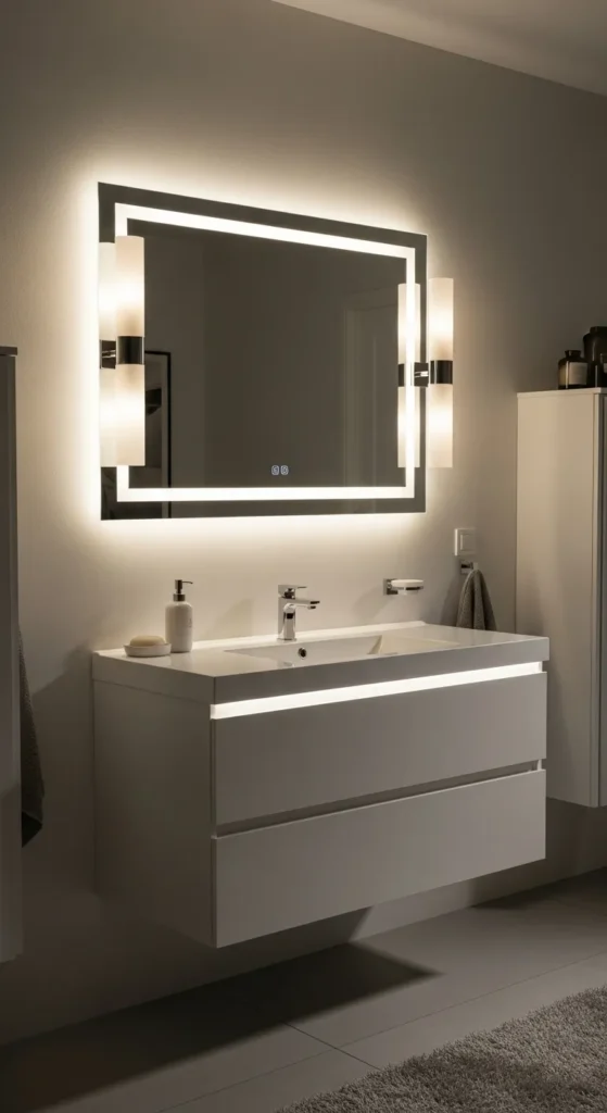 Wall-Mounted 42 Inch Vanity with LED Lighting