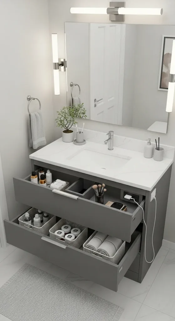 18 Inch Vanity with Deep Drawers