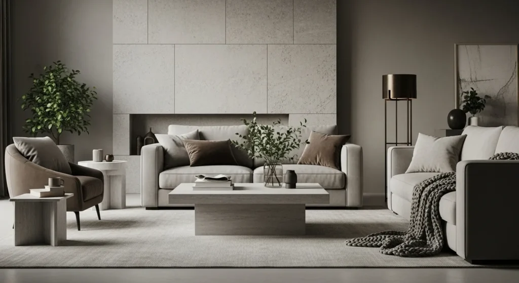 Add Depth with Stone & Concrete Accents