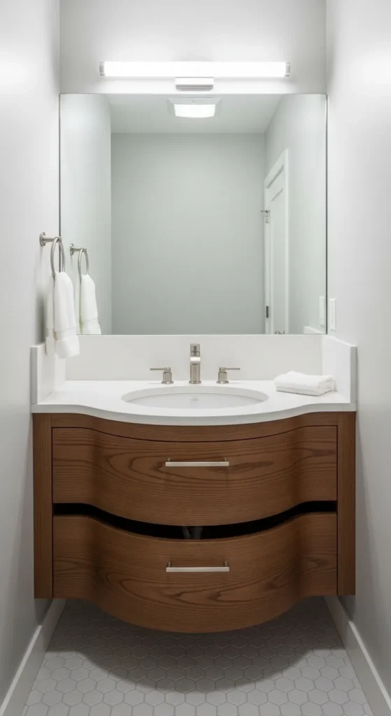 Custom-Built 18 Inch Vanity for Awkward Spaces