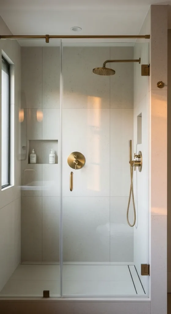Brushed Brass Shower Fixtures