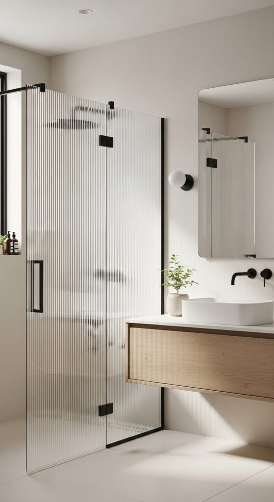 Fluted Glass Shower Screens