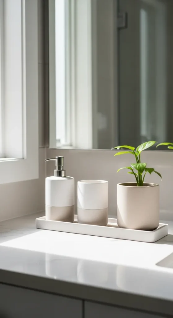 Neutral Bathroom Accessory Sets