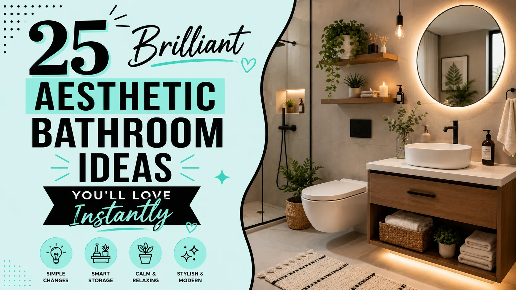 25 Brilliant Aesthetic Bathroom Ideas You’ll Love Instantly