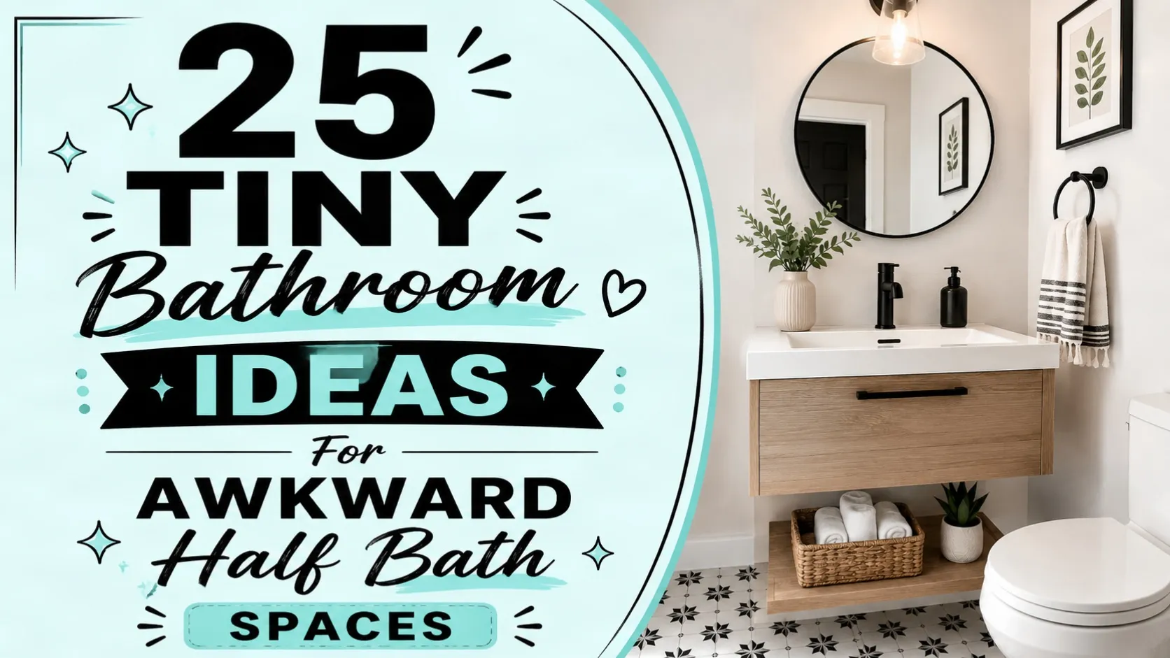25 Tiny Bathroom Ideas For Awkward Half Bath Spaces