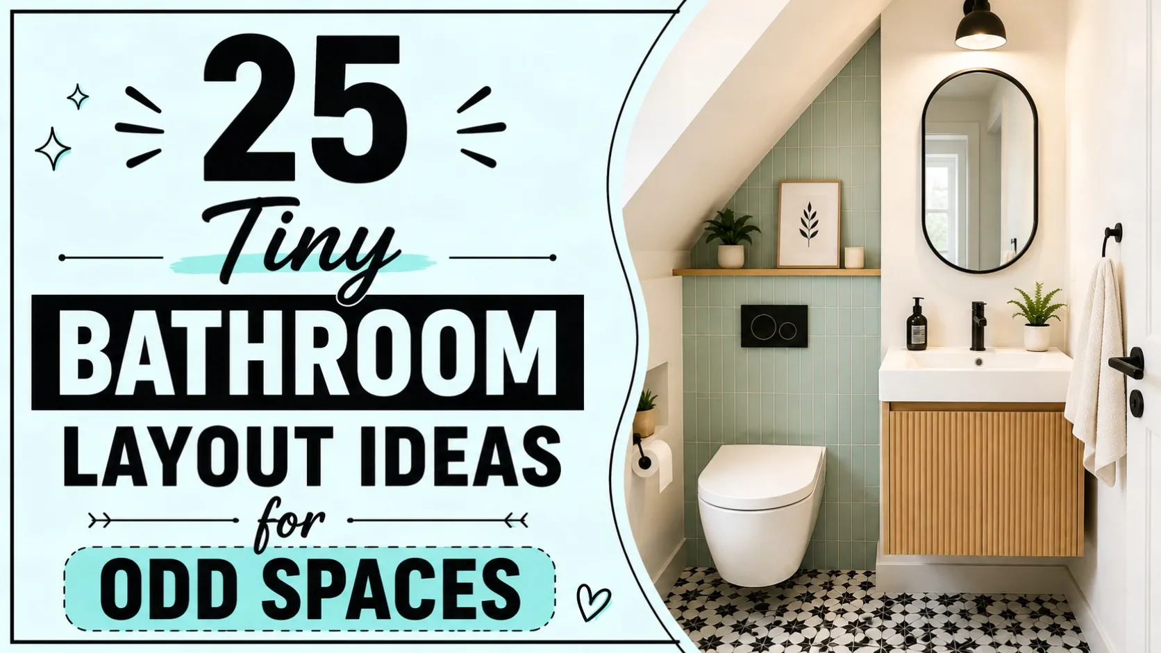 25 Tiny Bathroom Layout Ideas for Odd Spaces (2)
