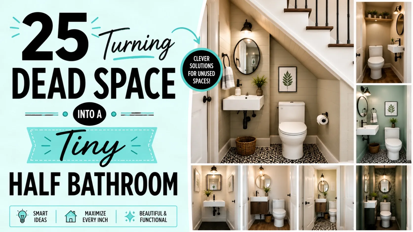 25 Turning Dead Space Into A Tiny Half Bathroom