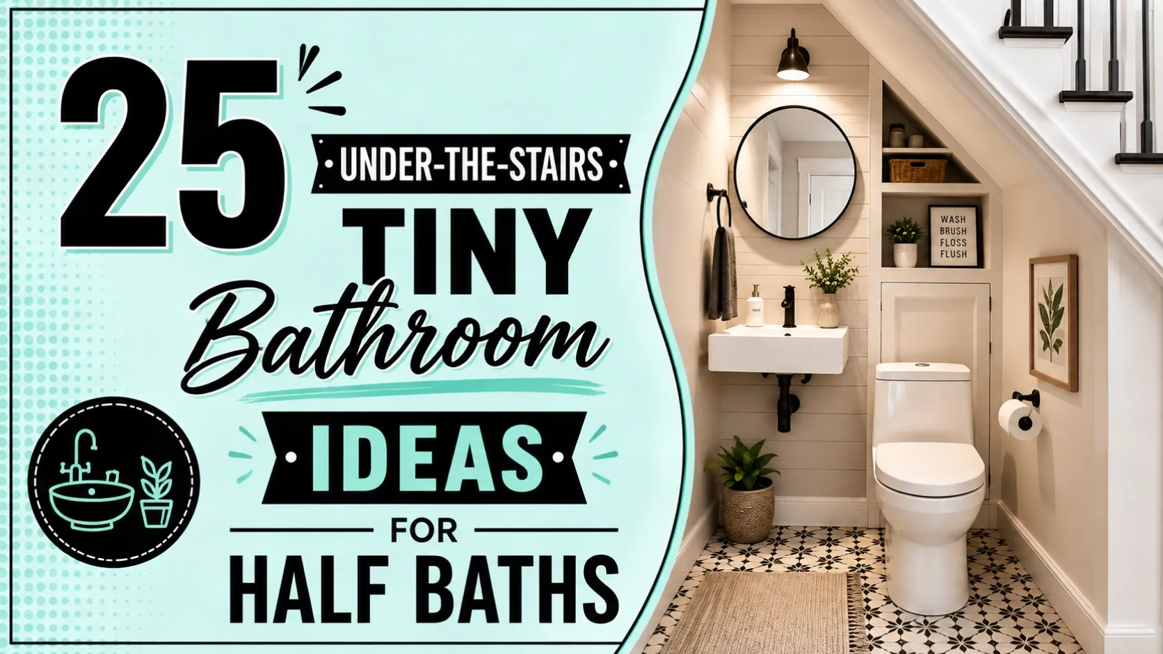 25 Under-the-Stairs Tiny Bathroom Ideas For Half Baths