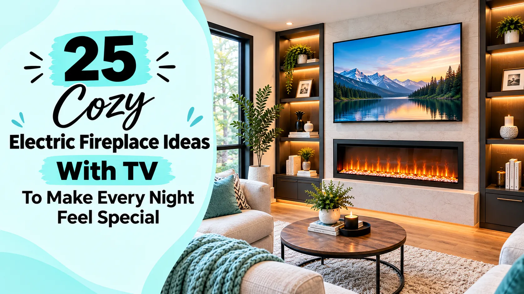 25 Cozy Electric Fireplace Ideas With TV To Make Every Night Feel Special