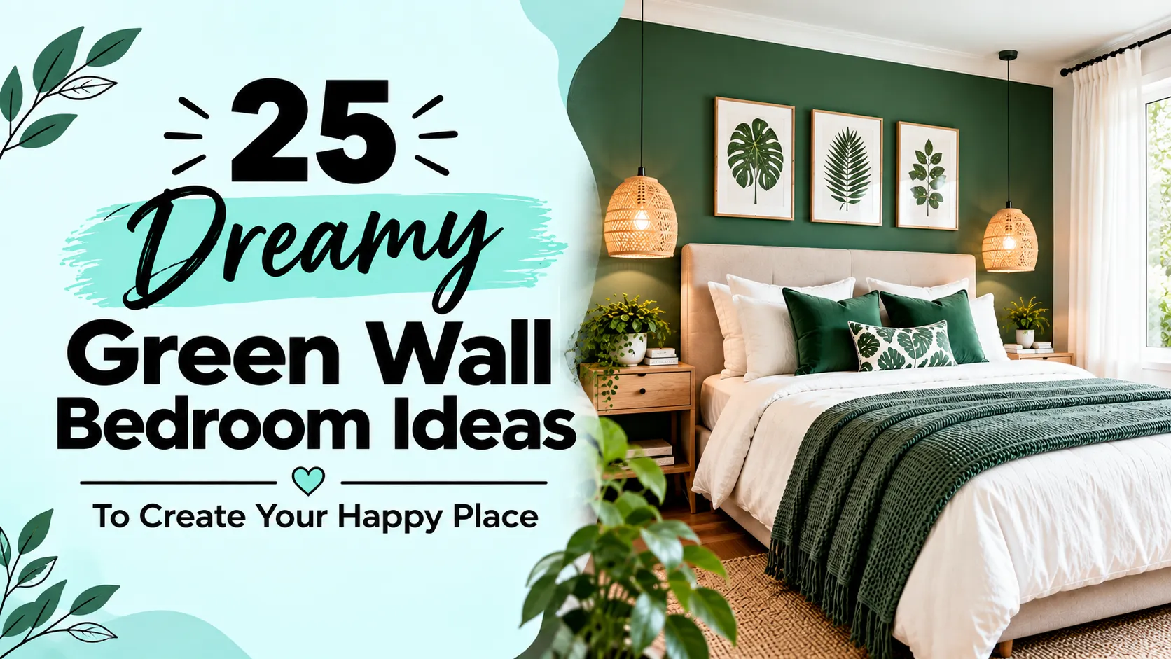 25 Dreamy Green Wall Bedroom Ideas To Create Your Happy Place